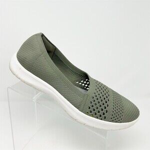 Clarks Cloudsteppers Adella Moon Loafer Flats Womens 11 Olive Green Comfort